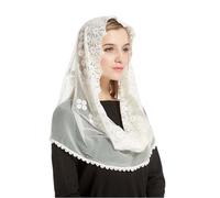 Bride's Lace Wedding Mantilla Veils, Catholic Mass Church Retro Head Scarves, Muslim Headscarf, Communion Shawl A30