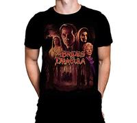 Brides of Dracula Mens Tshirt Halloween Gothic Horror Print, Black Graphic T-Shirt, Movie Poster Tee