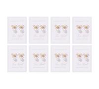 Bridesmaid Earrings Gold Bow Earrings Pearl Dangle Drops Bridesmaid Gifts Proposal Gift Wedding Party Favor Gold Tone Bow Pearl Drop With I Couldnt Tie The Knot Without You Thank You Card, L, Zinc, No