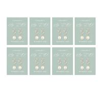 Bridesmaid Earrings Gold Pearl Drop Rhinestone Pearl Dangle Gold Tone Leaf for Bridesmaid Proposal Gifts Bridal Shower Gifts Wedding Party Present I Couldnt Say I Do Without You Card, L, Zinc, No