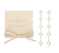 Bridesmaid Earrings Proposal Gifts for Wedding Day,I Can’t Say I Do Without You Jewelry Gold Pearl Stud Earrings for Her, M, Copper, No Gemstone