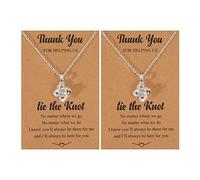 Bridesmaid Gifts Bridesmaid Necklace for Women Tie The Knot Necklace Wedding Gifts Bridesmaids Proposal Gift, Alloy, no gemstone