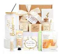 Bridesmaid Gifts, Bridesmaids Box Set for Wedding Day, 10PCS Gift with 16oz Glass Candle & Hand Cream, Bridal Shower & Spa Self Care Present