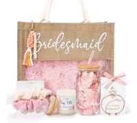 Bridesmaid Gifts, Bridesmaids Proposal Gifts, Will You Be My Bridesmaid Box from Bride for Wedding Day, Engagement Wedding Bachelorette Party Gift, Bridesmaids Proposal Tote Bag Glass Cup Gift Set