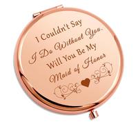 Bridesmaid Gifts Maid of Honor Compact Makeup Mirror Wedding Gifts for Maid of Honor Best Friend Sister Bridal Shower Folding Makeup Mirror from Bride Wedding Day Presents for Bestie Bff Bridesmaid