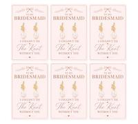 Bridesmaid Gifts Set of 4/6/8 Knot Pearl Bridesmaid Earrings with Message Cards Wedding Day Bridal Party Thank You Jewelry Bridesmaids Proposal Gifts Wedding Jewelry, M, Pearl, No Gemstone