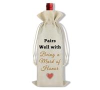 Bridesmaid Gifts Wine Bag Maid of Honor Proposal Gifts Pairs Well With Being a Maid of Honor Wine Bag Bridesmaid Proposal Gift Wedding Engagement Bridal Shower Bachelorette Party Gift