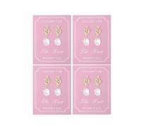 Bridesmaid Pearl Drop Earrings Gifts Set, I Couldn’t Tie The Knot Without You Pearl Earrings for Women, Bridesmaid Proposal Gift Sets of 4 6 8, S, Metal, Pearl
