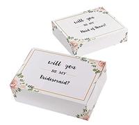 Bridesmaid Proposal Box Set of 6, 1 Maid of Honor Proposal Box and 5 Will You be My Bridesmaid Boxes for Bridesmaid Gifts
