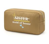 Bridesmaid Proposal Gifts for Women Makeup Bag Gifts for Women Friends Bridesmaid Gift Cosmetic Bag Travel Pouch Gift Maid of Honor Gift from Bride Wedding Gifts for Sister Her Besties Friends Women