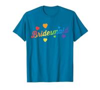 Bridesmaid Rainbow Flag Lesbian Bachelorette Party Wedding T-Shirt