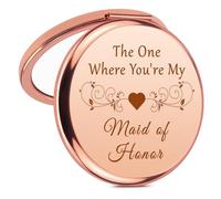Bridesmaids Gifts Bridesmaids Proposal Gift Compact Mirror Bridesmaid Gift from Bride Maid of Honor Proposal Gifts Makeup Mirror Bridal Shower Bachelorette Party Wedding Present Pocket Mirrors