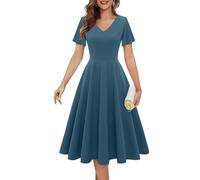 Bridesmay Cocktail Dresses for Women 2025 Wedding Guest Elegant Mother of The Bride Prom Party Dresses Greyblue XL