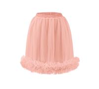 Bridesmay Tulle Petticoat Tutu Skirt for Women, Fairy Underskirt Tutus Crinoline Skirts for Halloween Cosplay Party Pink XL
