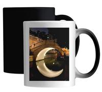 Bridge as an Eye Crescent Moon Photo Art Ceramic Magic Mug White