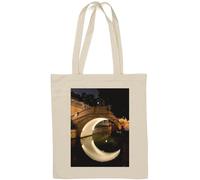 Bridge as an eye crescent moon photo art Natural Cotton Tote Bag White