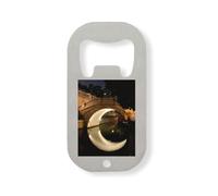 Bridge as an Eye Crescent Moon Photo Art Stainless Steel Bottle Opener Silver
