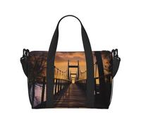 Bridge at Dusk Crossbody Travel Bag - Water-Resistant Carry-On Handbag, Large Capacity Gym Bag