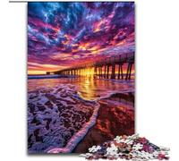 Bridge at Sunset Puzzles for Adults 1000 Pieces, Challenging Game And Family Play with Matching Poster And Trivia Sheet (50x75cm)