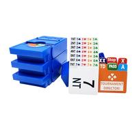 Bridge Bidding Boxes Set of 4 -Bidding Box Easy to Carry and Store -Suit for Bridge Player and Bridge Club Include Waterproof Plastic Bidding Cards(Sky Blue)