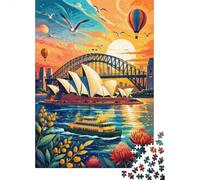 Bridge Boat Flower 1000pcs For Adults Mini Puzzle Challenging | 52x38cm Cardboard Living Room Decor Durable Structure Birthday Gift Anxiety Relief
