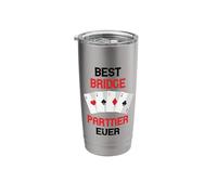 Bridge Card Game Best Bridge Partner Ever Bridge Player Stainless Steel Insulated Tumbler