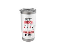 Bridge Card Game Best Bridge Partner Ever Bridge Player Stainless Steel Insulated Tumbler