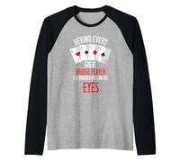 Bridge Card Game Bridge Card Game Player Partner Rolling Eye Raglan Baseball Tee