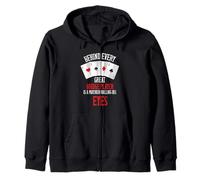 Bridge Card Game Bridge Card Game Player Partner Rolling Eye Zip Hoodie