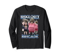 Bridge Check Brigade AI Lady with Rock Breaking Glass Meme Long Sleeve T-Shirt