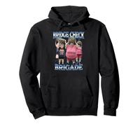 Bridge Check Brigade AI Lady With Rock Breaking Glass Meme Pullover Hoodie