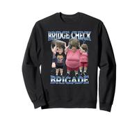 Bridge Check Brigade AI Lady With Rock Breaking Glass Meme Sweatshirt