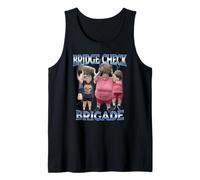 Bridge Check Brigade AI Lady with Rock Breaking Glass Meme Tank Top