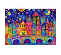 Bridge City Stars 1000pcs For Adults Mini Puzzle Challenging | 38x26cm Cardboard Living Room Decor Durable Structure Birthday Gift Anxiety Relief