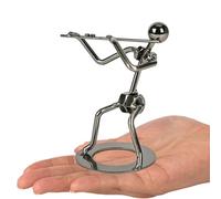 Bridge Collection 6" Flutist Metal Figurine - Musician Playing Flute Sculpture - Collectible Replica - Gift for Musicians and Flute Players - Statue