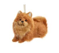 Bridge Collection Pomeranian Dog Ornament - Furry Pomeranian for Holiday Decor - Animal Christmas Tree Ornament - Pet Lovers