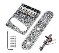 Bridge Control Plate - Alloy Guitar Bridge with Standard Hole Pattern, Durable Replacement for Guitar Bridges, Guitar Kit, Saddle Plate for Maintenance, Restoration, Performance, Home