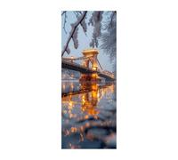 Bridge Diamond Art Kits Adults, 5D DIY Diamond Painting Winter Full Drill kits, Crystal Art Rhinestone Embroidery Cross Stitch Crafts Paint by Numbers 60 x 24 in for Autumn Decorations Room ZSDH-5451