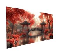 Bridge Diamond Art Kits Adults, Lake Diamond Painting Kit, Round Full Drill Paint by Numbers for Adults 16 x 32Inch, Crystal Art Rhinestones Embroidery Cross Stitch Artwork, Room Decor Model-14451