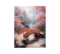 Bridge Diamond Art Kits Adults with Diamond Art Accessories, 5D DIY Color Crystal Gem Crafts Kits for Kids, Japan Rhinestones Paint by Numbers on Canvas 20x28in, House Wall Artwork Home Decor 258-0197