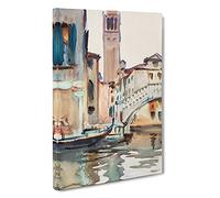Bridge In Venice By John Singer Sargent Canvas Print for Living Room Bedroom Home Office Décor, Wall Art Picture Ready to Hang, 30 x 20 Inch (76 x 50 cm)
