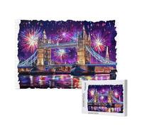Bridge Jigsaw Puzzles for Adults 300 Night View Puzzles for Adults Wooden, Funny/Difficult/Impossible/Challenging Decompression Games, As a Birthday for Women and Men ML-1414
