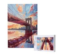 Bridge Jigsaw Puzzles for Adults 500 Landscape Puzzles for Adults Wooden, Funny/Difficult/Impossible/Challenging Decompression Games, As a Birthday for Women and Men ML-438