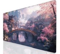 Bridge Mouse Mat 1200x600x3mm XXL Gaming Mouse Pad Chinese Style Desk Mat,Gaming Keyboard Mousepad Improved Precision and Speed,Desk Accessories with Non-Slip Base Stitched Edge for Office Home YG-895