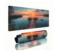 Bridge Mouse Pad Large 600x400x3mm Desk Mat Sunset Gaming Mouse Pad Table Protector Non-Slip Rubber Base for Stable Grip on Smooth Surfaces Wear-Resistant Mousepad for Computers, Laptop, PC W1-519