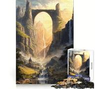 Bridge of The Ancients Jigsaw Puzzles for Adults1000 Pieces Memory Training Serene Escape Flawless Cut Birthday Gift (38x52cm)