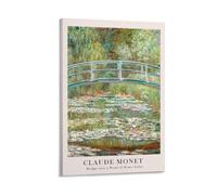 Bridge over The Lily Pond Poster by Claude Monet Posters Artworks Canvas Room Aesthetic Wall Art Prints Decor Framed-unframed 08x12inch(20x30cm)