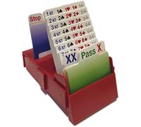 Bridge Partner Bidding Boxes - Red - Set of 4