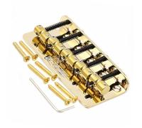Bridge Parts 1set 5 String Bass Guitar Bridge With Brass Saddles(Gold)