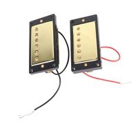 Bridge Pickup Neck and Bridge Pickup Bridge Pickup, Wide Application Guitar Pickup Double Coil Pickup for Practicing Bridge & Bridge Parts (Gold)